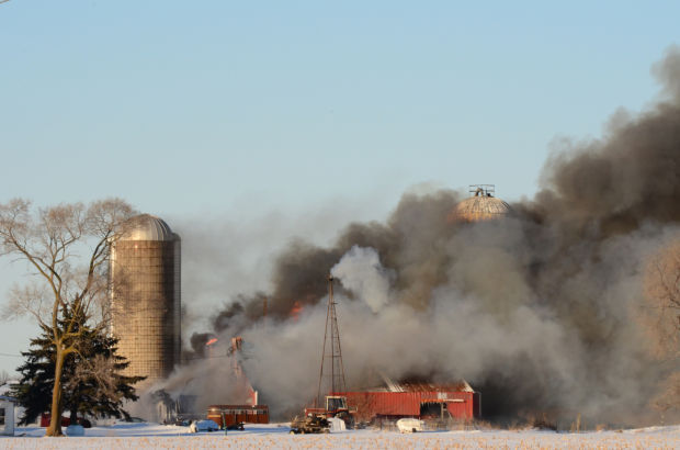 Baraboo barn fire